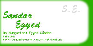 sandor egyed business card